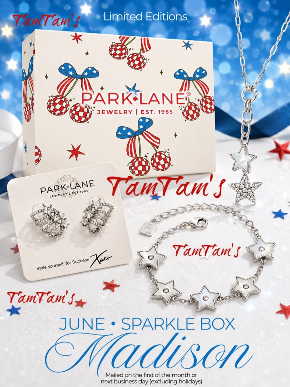 Park Lane June Sparkle Box Madison Necklace Earrings Bracelet Elite Set